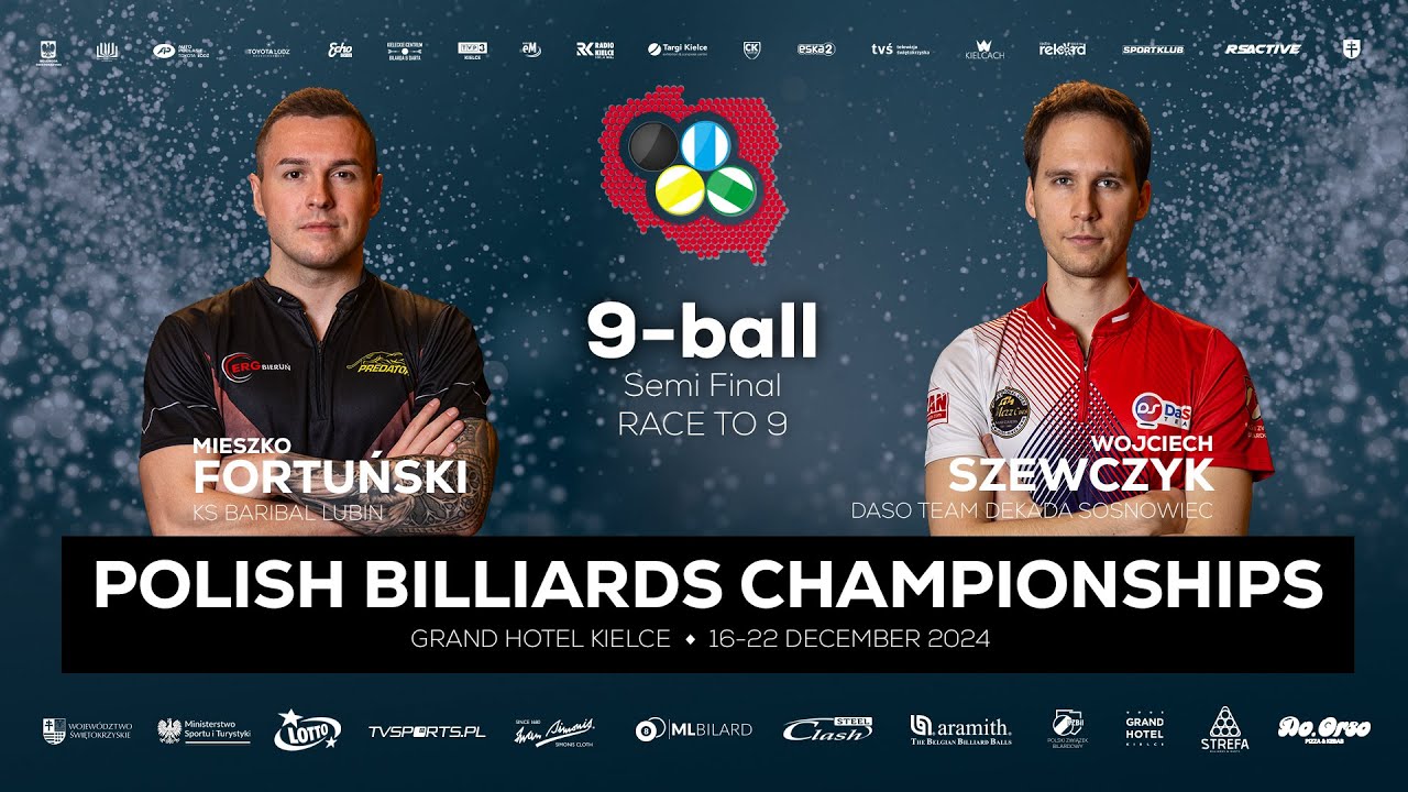 Polish Billiards Championships - Kielce 2024- FINAL TV - MIESZKO FORTUŃSKI VS WOJCIECH SZEWCZYK