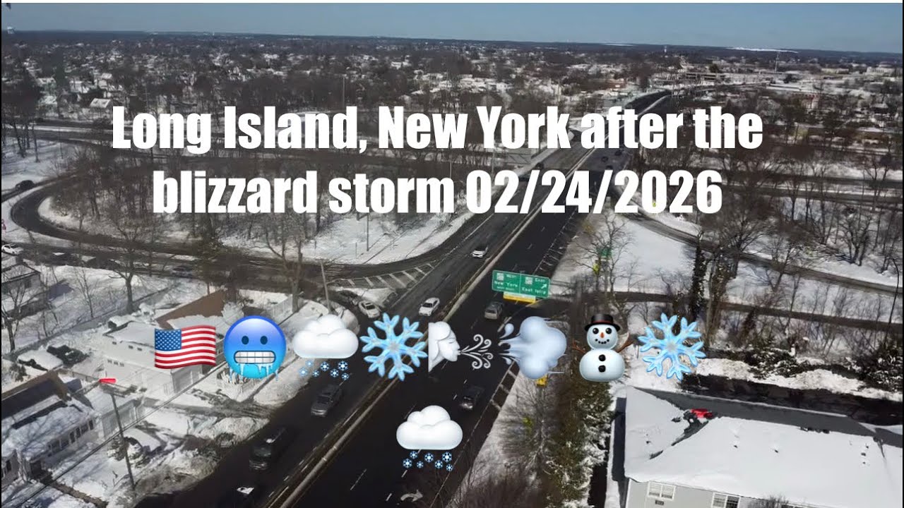 Long Island, New York after the blizzard Storm 02124/2026 🇺🇸🥶❄️🌬️💨🌨️⛄️