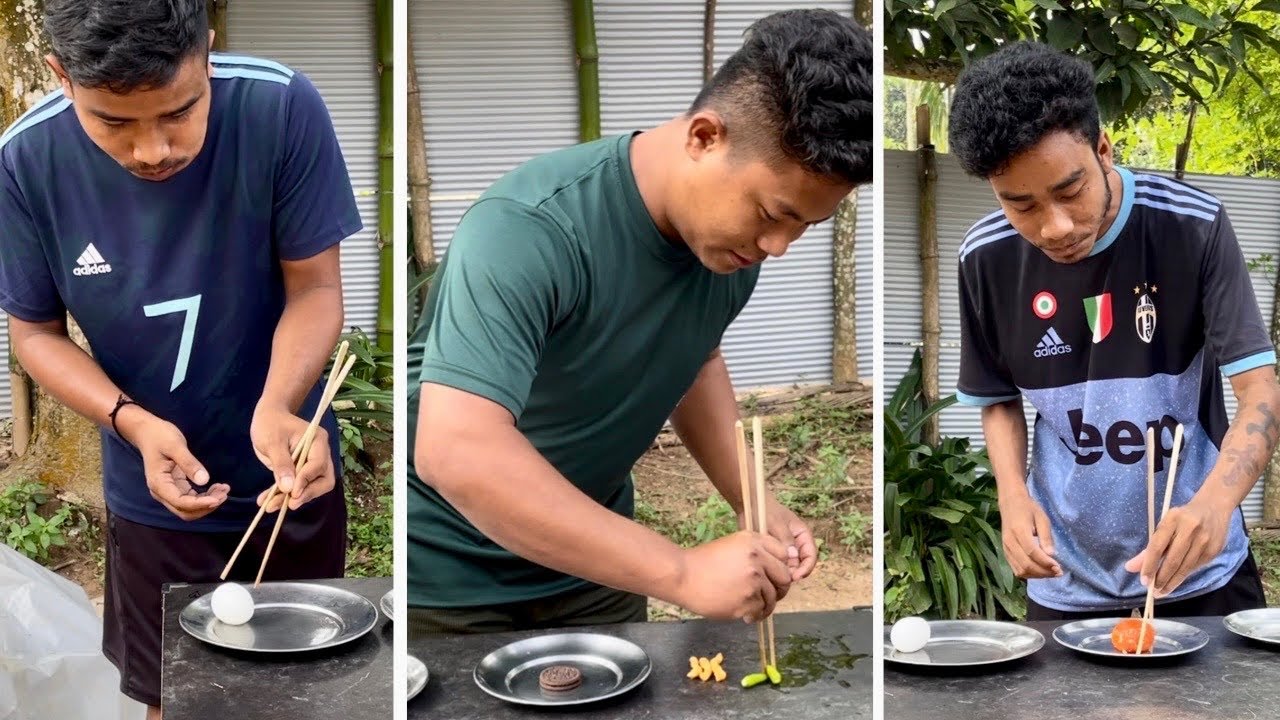 Chopstick🥢challenge | egg🥚eating with chopstick | #ksfvlogs