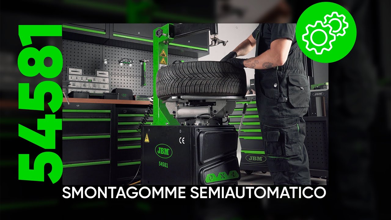 COME UTILIZZARE SMONTAGOMME SEMIAUTOMATICA CON BRACCIO OSCILLANTERIF. 54581