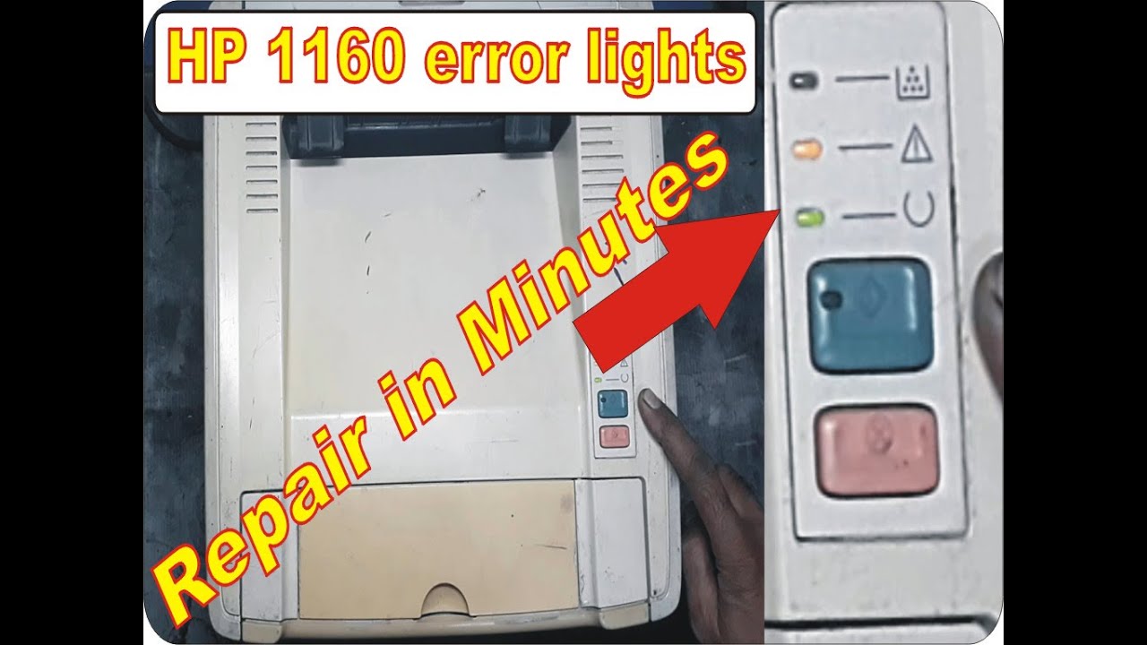 HP LaserJet1160 error lights on || Printer not working || Fatal Error