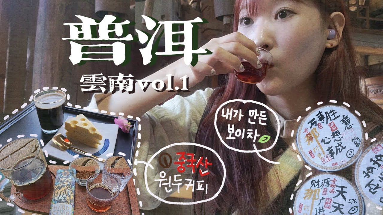 [中文]🇨🇳운남성 푸얼vlog 차마고도에서 마시는 보이차의 맛은🍵 중국이 원두 생산지인 거 몰랐던 사람은 na☕️ 숙소에서 만난 무례한⚠️ 중국아저씨💣🤦