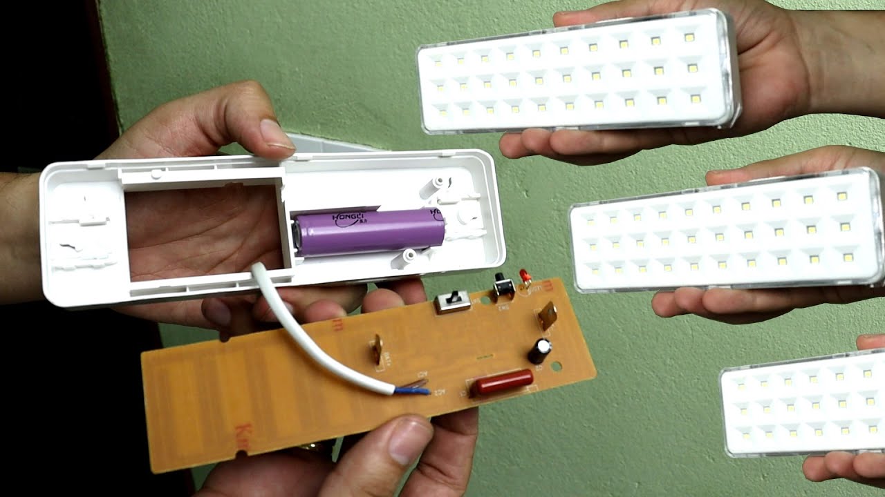 Como trocar bateria de luz de emergência - Recuperar luz de emergência bateria viciada
