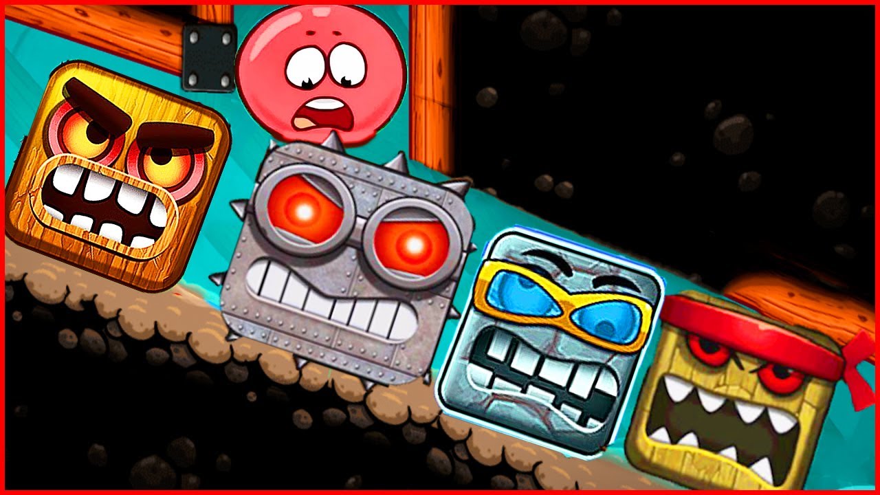 Несносный красный шарик сражается против Всех Боссов .Игра Red Ball 4  от Котика Браяна про шар