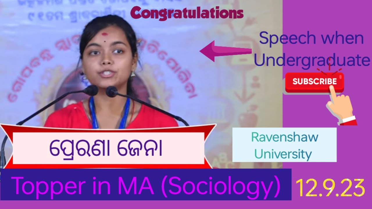 Prerana came out 1st class 1st in Sociology. Wish her 💐#sociology #ravenshawuniversity #prerana_jena