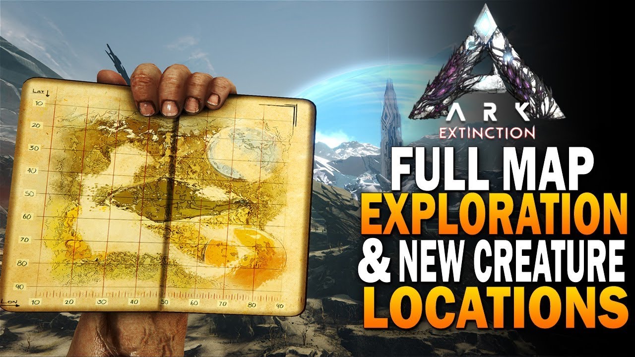 Full Extinction Map Exploration + NEW Creature Locations! Ark Survival Evolved Extinction DLC