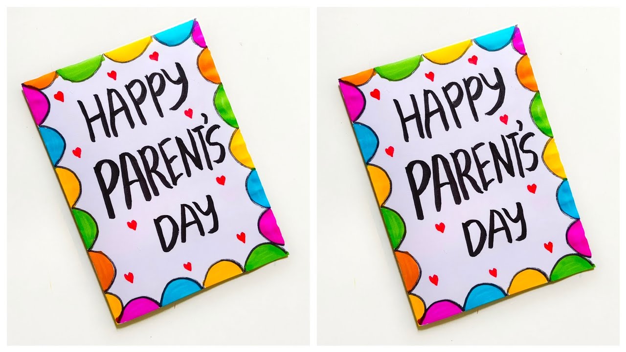 Parents day card making handmade/Easy and Beautiful Card for Parents day/DIY Card for Parents day
