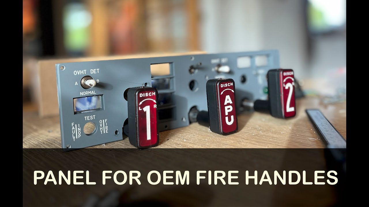 Panel for OEM fire handles - Build a Boeing Home cockpit 737