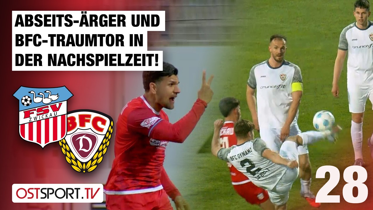 Abseits-&Auml;rger und BFC-TRAUMTOR in der Nachspielzeit! Zwickau - BFC Dynamo | Regionalliga Nordost