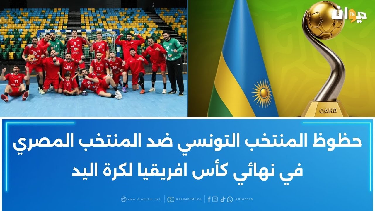 حظوظ المنتخب التونسي ضد المنتخب المصري في نهائي كأس افريقيا لكرة اليد