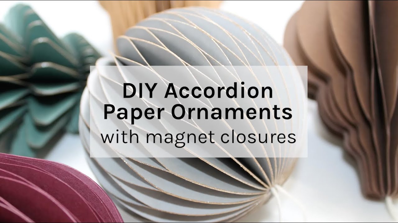 DIY Paper Honeycomb Ornament Tutorial - with magnetic closures - Cricut Christmas Craft Tutorial