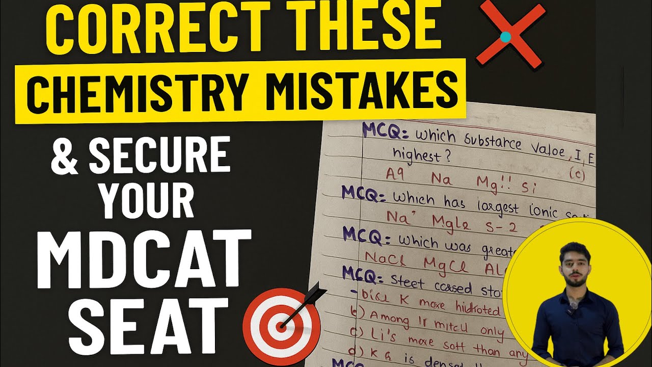 Fix These Mistakes And Secure Your MDCAT Seat 🎯|Chemistry MCQs Every Student Gets Wrong!!