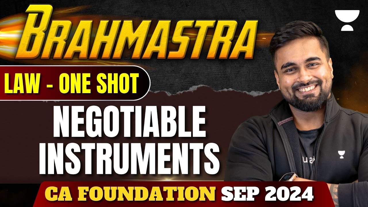 Negotiable Instruments | One Shot | Business Laws | CA Foundation Sep 2024 #shantamgupta