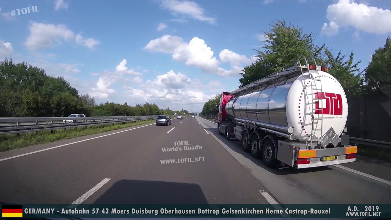 1087 GERMANY - Autobahn 57 42 Moers Duisburg Oberhausen Bottrop Gelsenkirchen Herne Castrop-Rauxel