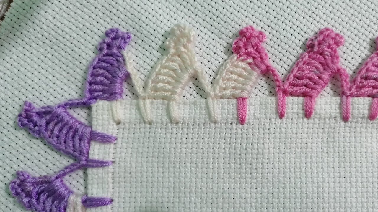 yeni kenar örneği ve yapılışı #crochet #design❤️ طريقة حياكة حافة بطانية