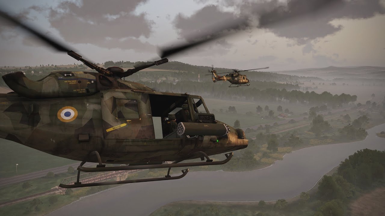Arma 3 King of the Hill Ru2 . Учусь летать на WY-55 Hellcat.