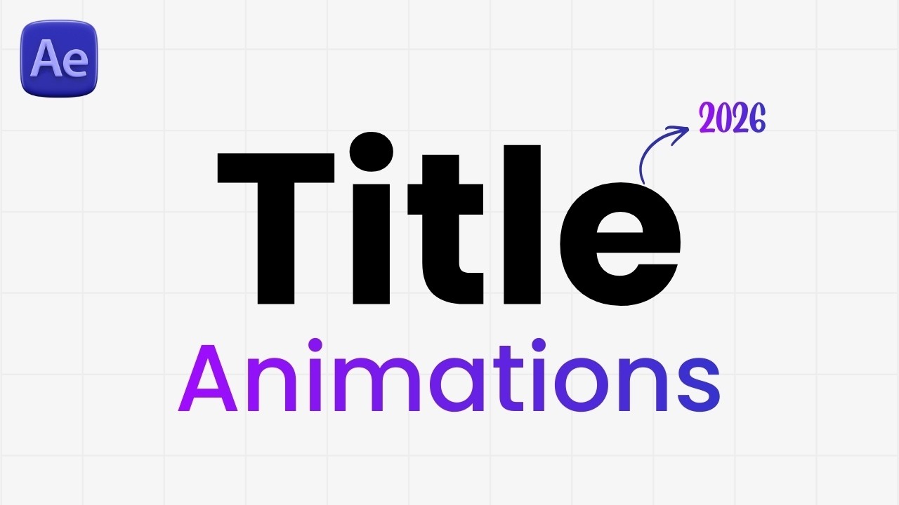 5 Modern Title Animations in After Effects | 2025 Smooth Text Effect