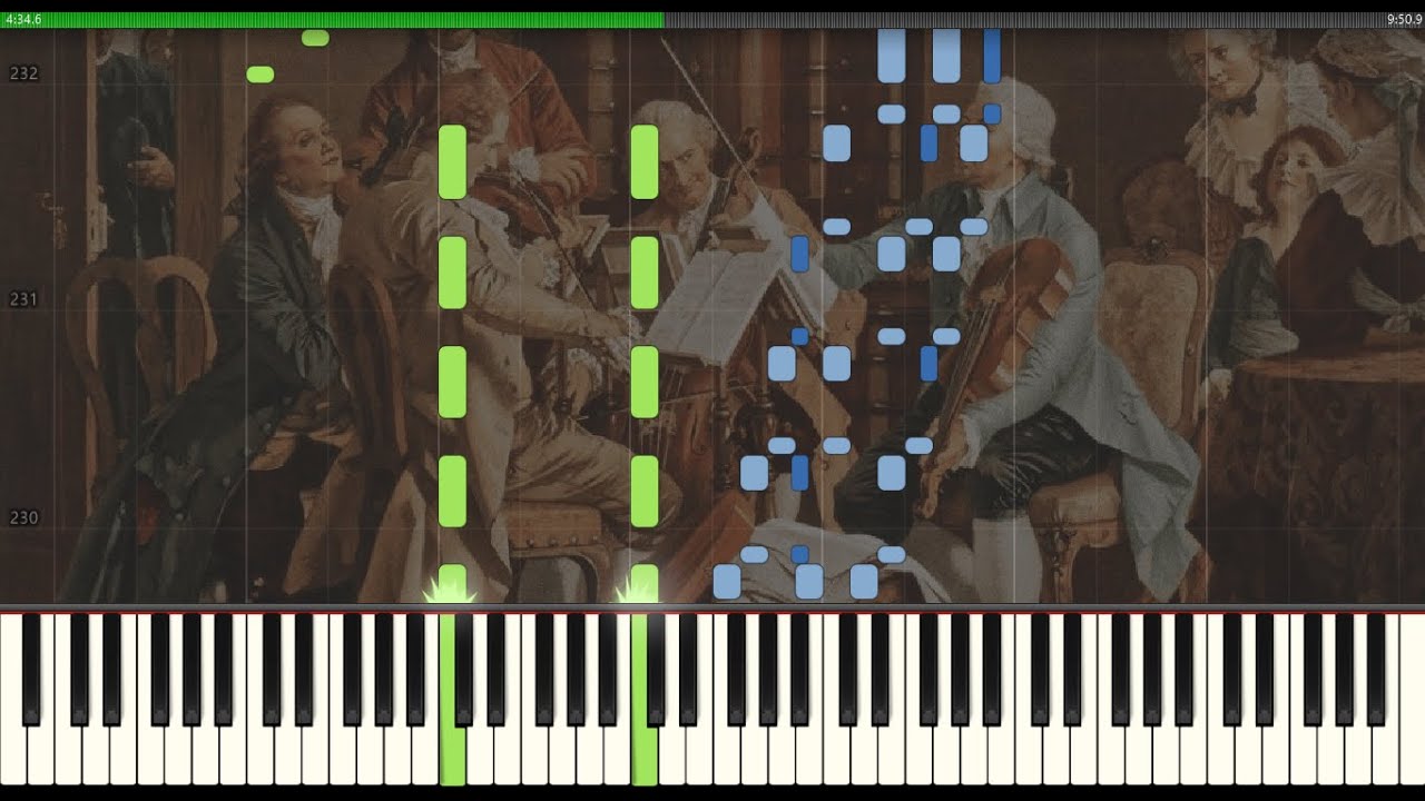 Sonata No.12 F major KV.332 3rd Movement Mozart (Piano Tutorial Synthesia)
