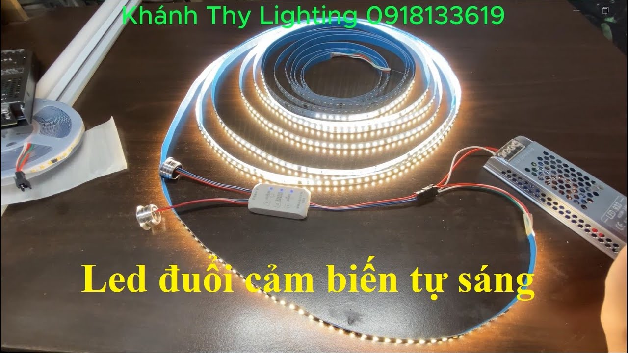 Đèn led đuổi cảm biến chuyển động cầu thang, hành lang lối đi có người đèn tự sáng