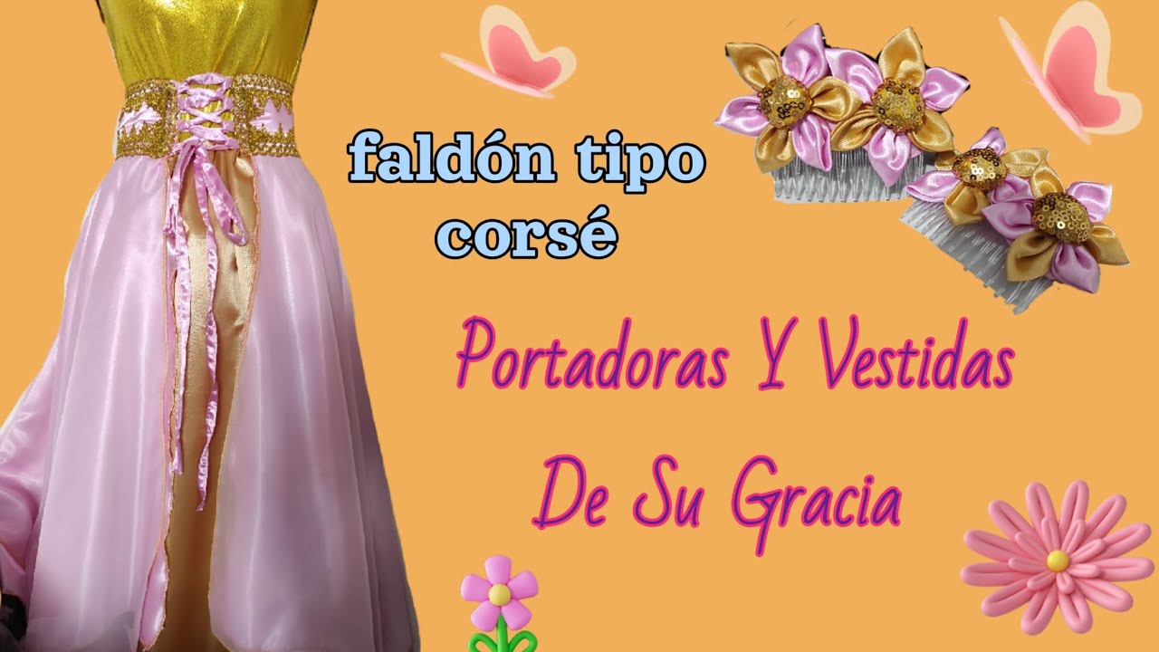 faldón tipo corsé, confeccion trajes danza cristiana