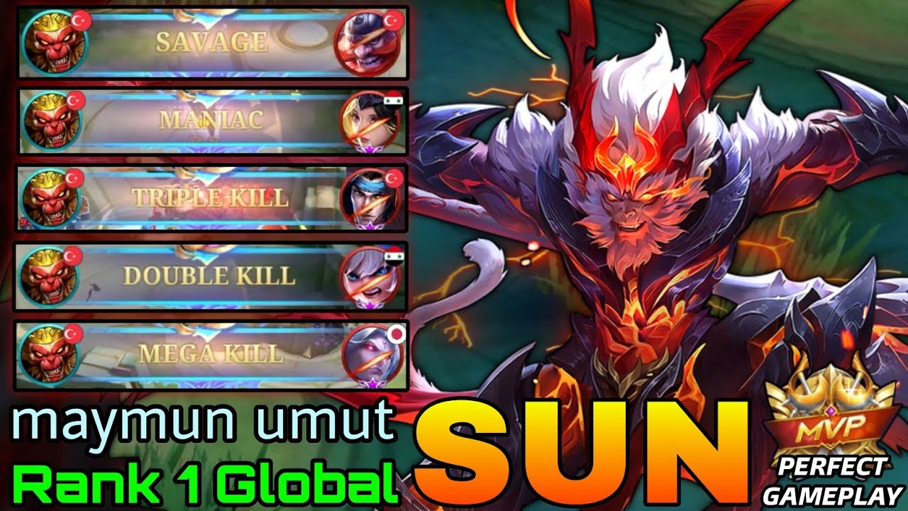 Perfect SAVAGE! Sun the Wicked Flames! - Top 1 Global Sun by maymun umut - Mobile Legends