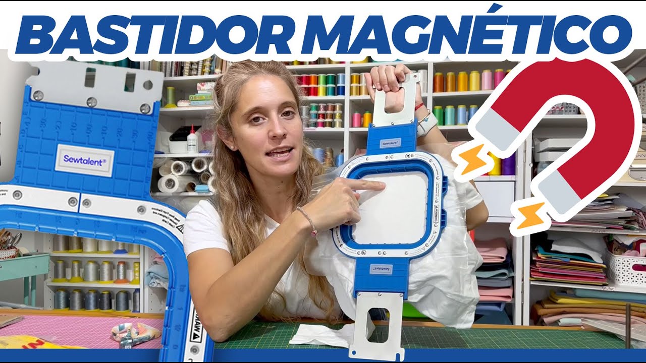 Pruebo BASTIDOR MAGNÉTICO Sewtalent en mi bordadora Brother PR1050x review en ESPAÑOL