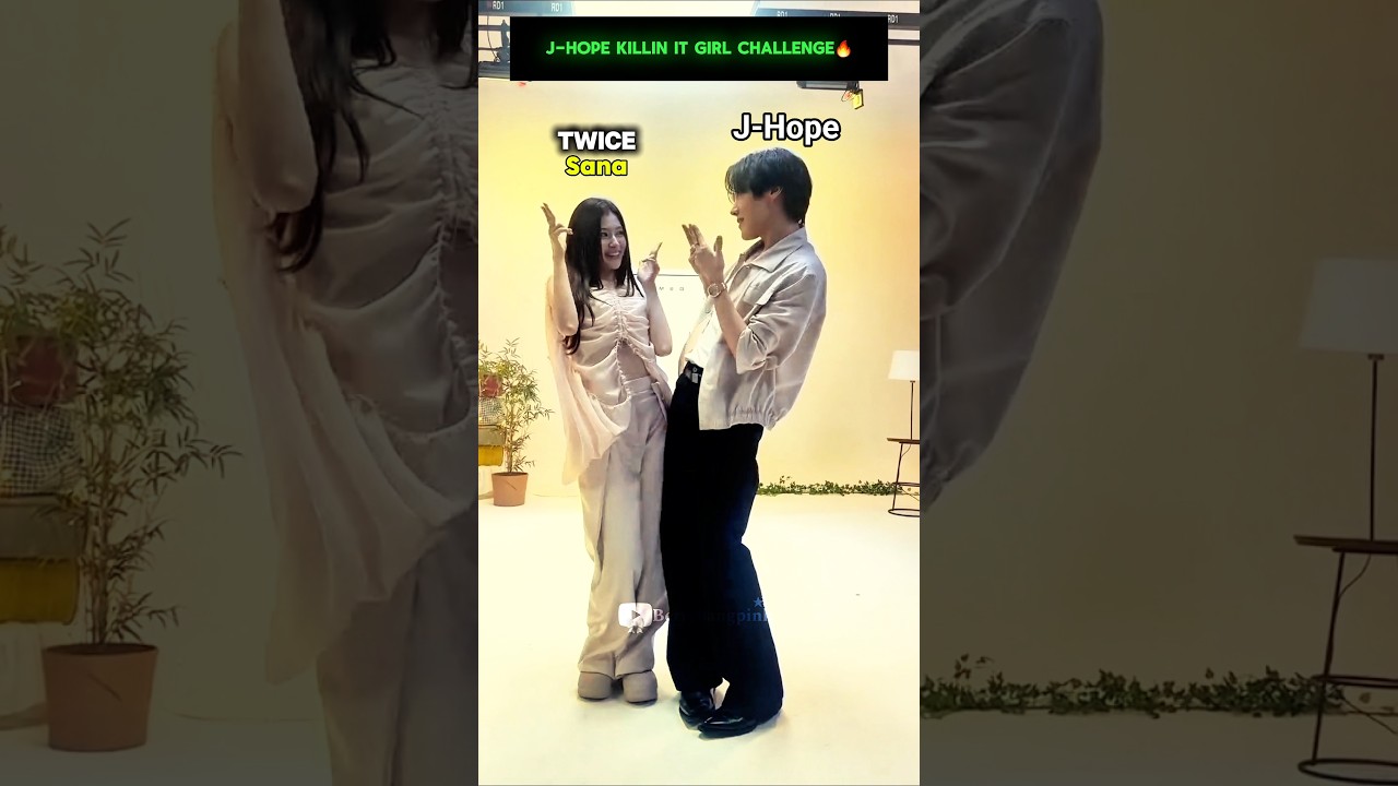 J-Hope killin' it girl dance challenge with K-pop idols💛🔥✨️ #kpop #hobi #bts #twice #ateez #shorts
