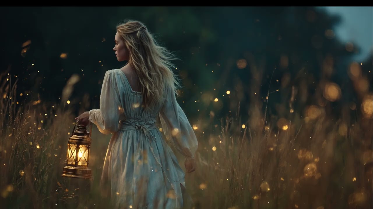 Moonlit Evening — Girl with Lantern • Relax Music — short and atmospheric