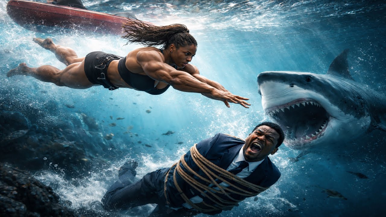 A Homeless Muscular Woman Saved Man From Shark Attack Unaware He Was A Billionaire Heir 