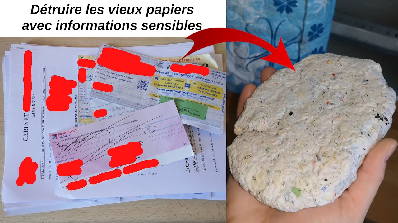 Comment détruire ET recycler les papiers administratifs avec informations sensibles facile sans feu