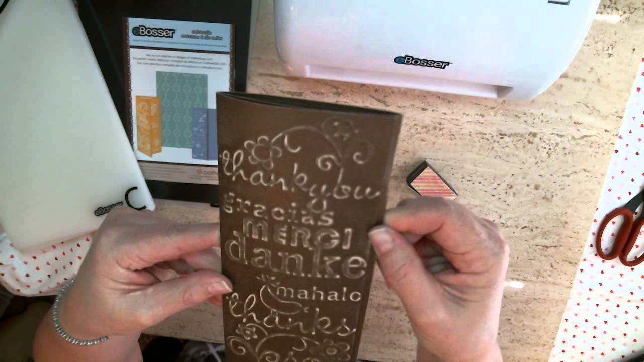 Embossed card with eBosser