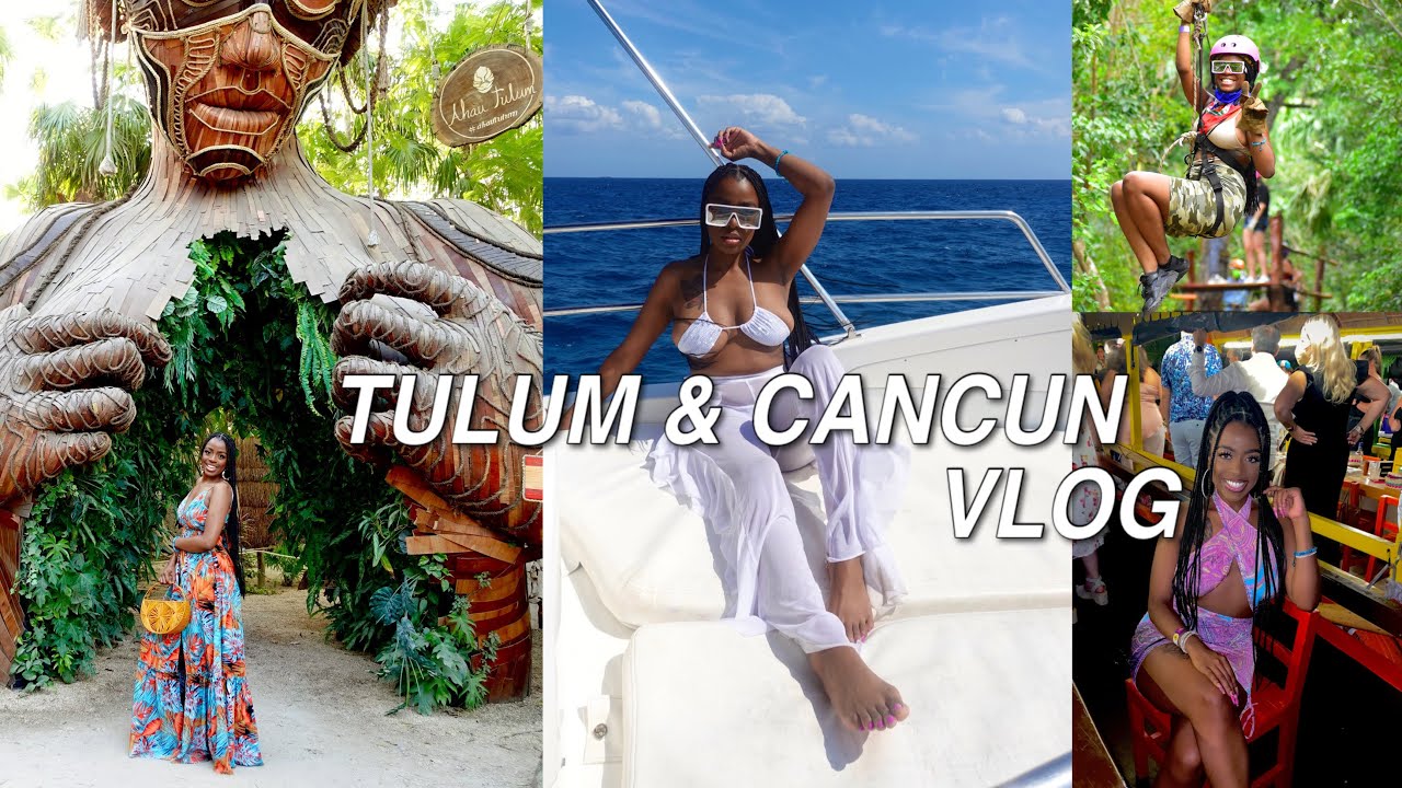 TULUM & CANCUN MEXICO VLOG 🌴 | Ven a la luz | Yacht Turn Up | ATV & Zip-lining | Dinner & Club