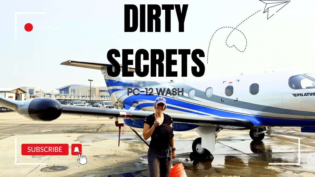 Dirty Aviation Secrets While Washing the Pilatus PC-12 | PilotKaity