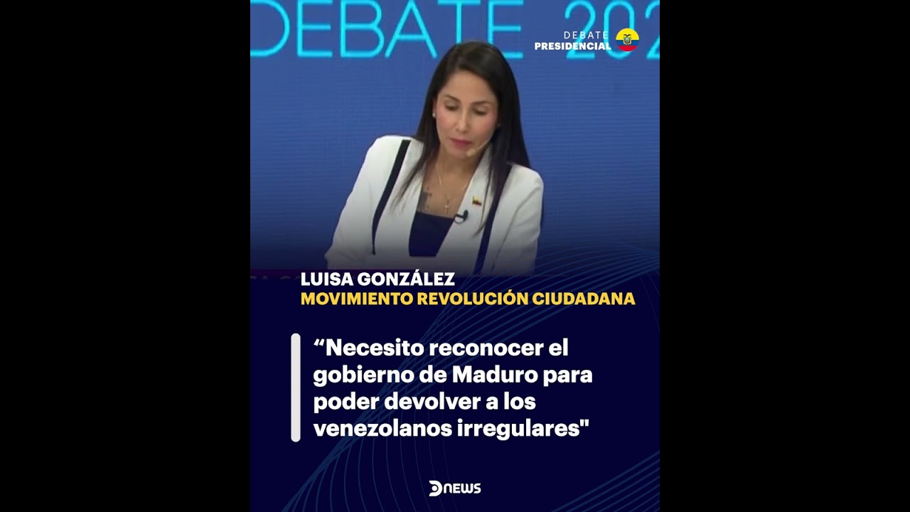 🇪🇨 DEBATE PRESIDENCIAL EN ECUADOR - QUINTO EJE: GOBERNACI&Oacute;N: 🎙️ Luisa Gonz&aacute;lez