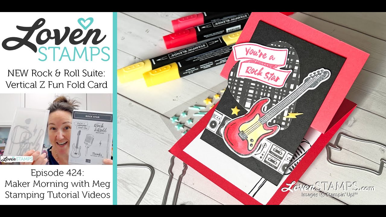 Ep 424: ROCKING a NEW CATALOG Fun Fold Card with Stampin' Up!®'s Rock Star Bundle