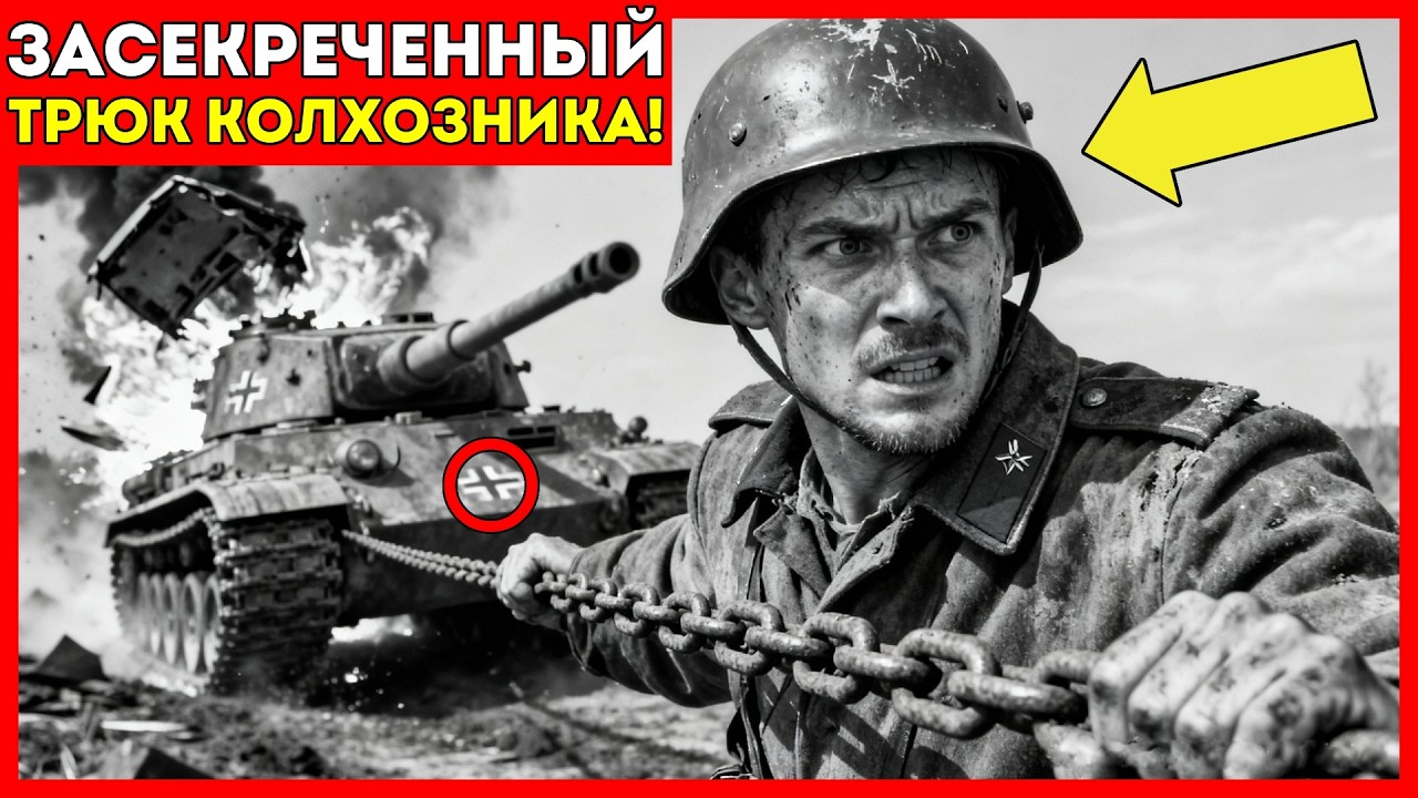 Как ЗАПРЕЩЕННАЯ идея одного КОЛХОЗНИКА с тракторной ЦЕПЬЮ ОСТАНОВИЛА 12 НЕМЕЦКИХ танков под Курском!