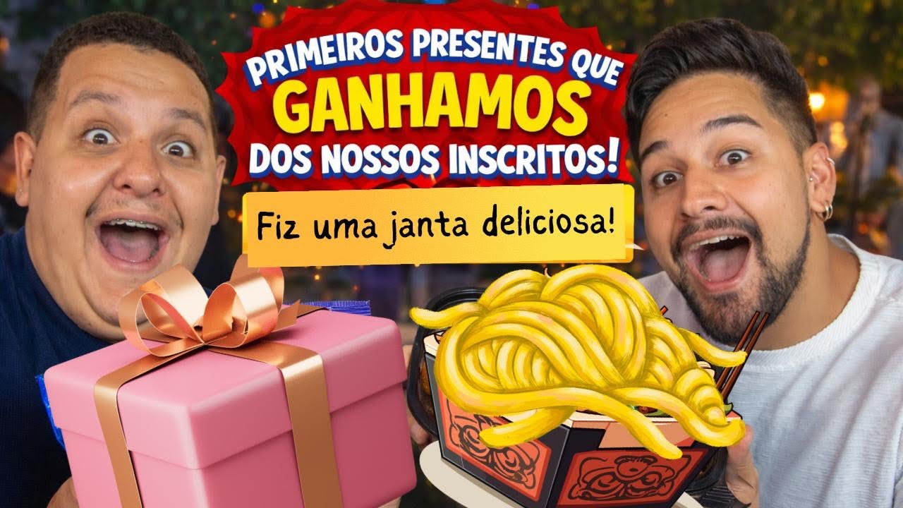 GANHAMOS PRESENTES DOS INSCRITOS! 😍🥹🥰+ DIEGO ME FEZ RAIVA😡 VEJAM! + DEPOIS DISSO UMA JANTA TOP! 😍😊😋
