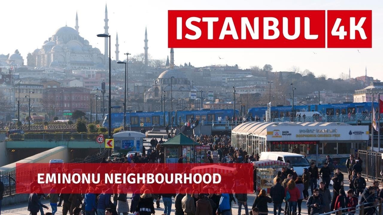 Istanbul 2022 Eminonu Neighbourhood 11 Feb Walking Tour|4k UHD 60fps