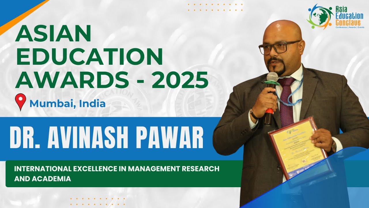 Dr  Avinash Pawar | Winner of International Excellence in Management Research & Academic Awards
