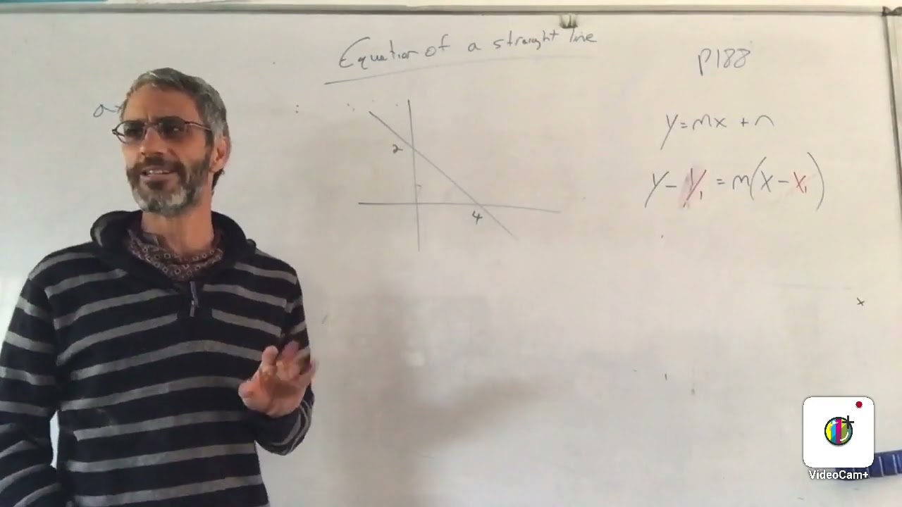 Grade 11 finding the equation of straight line