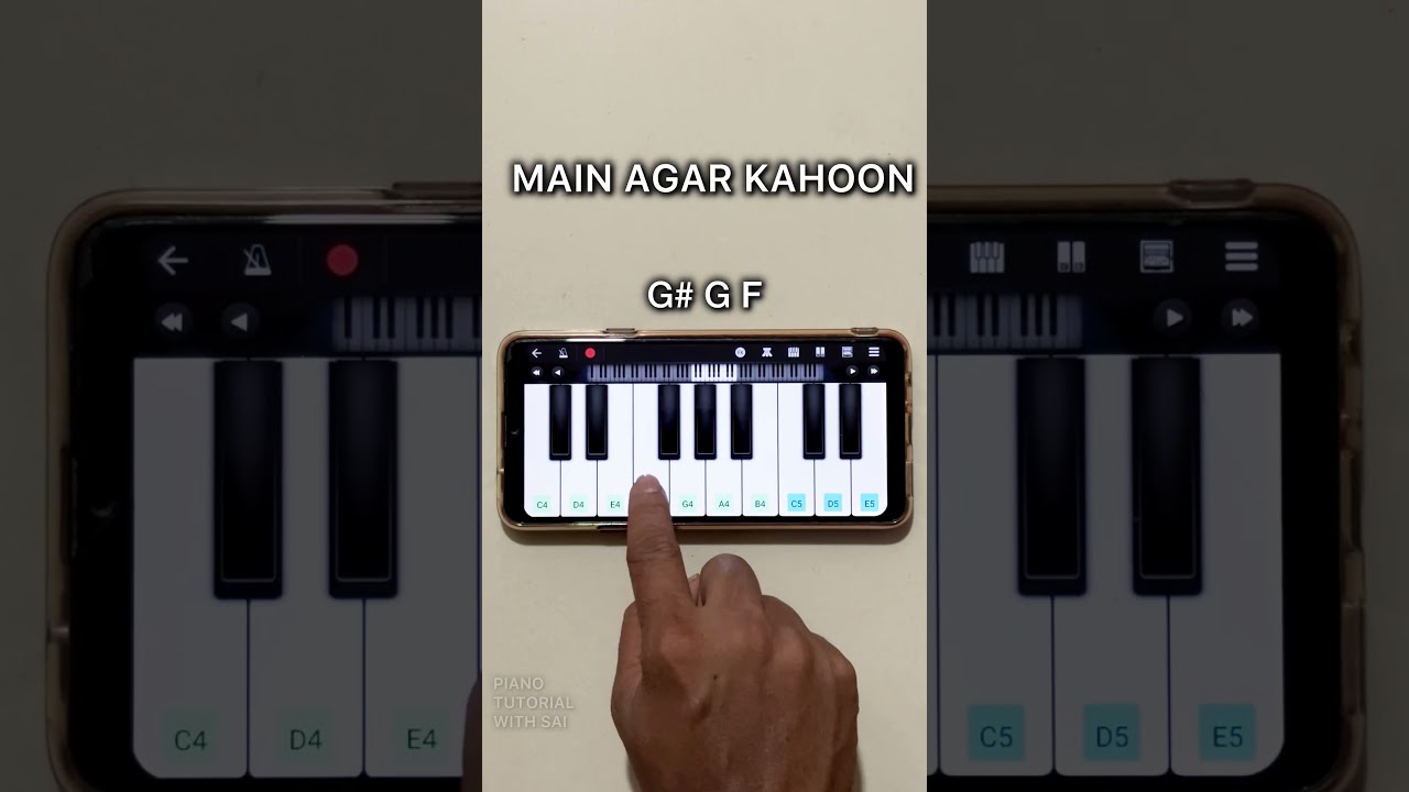 Main Agar Kahoon | Easy Piano Tutorial