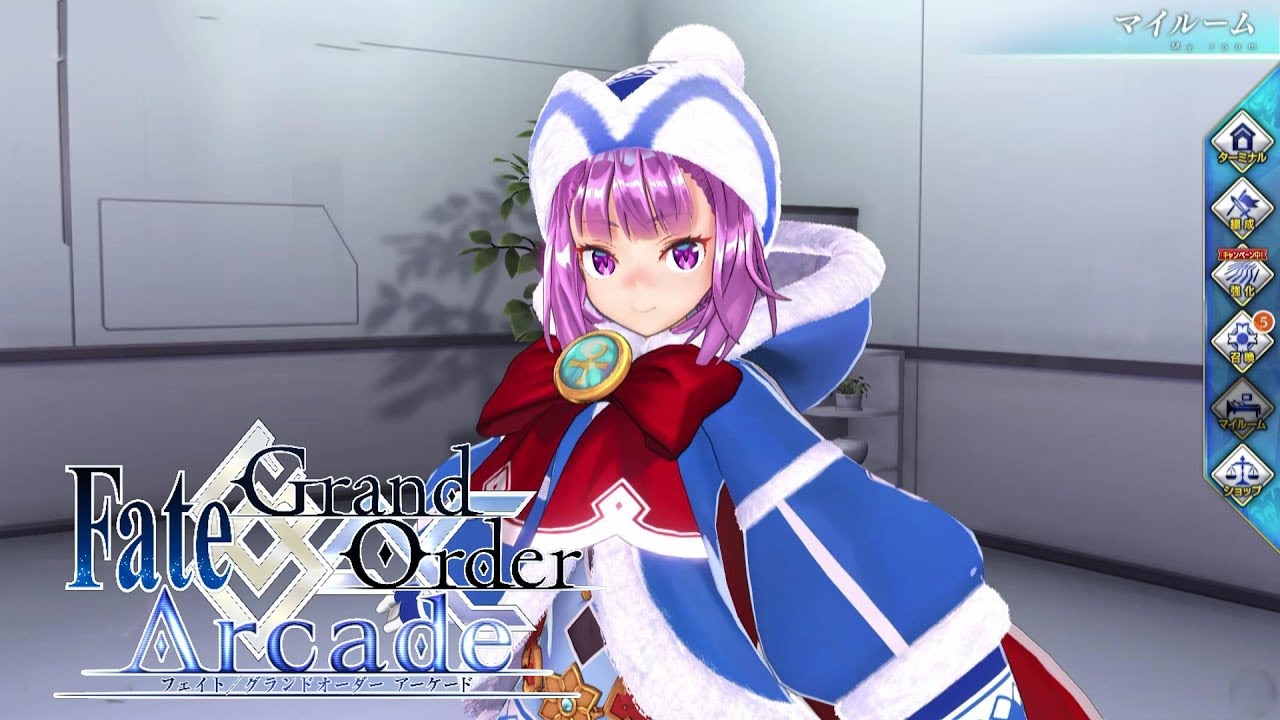 【Fate/Grand Order Arcade】エレナ・ブラヴァツキー（クリスマス）マイルーム、召喚、霊基再臨【Helena Blavatsky】【FGOAC】【FGOアーケード】