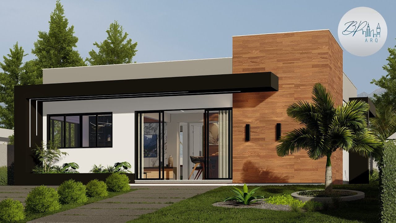 Casa Pequena e Moderna de 2 Quartos | 74m² de Inspiração