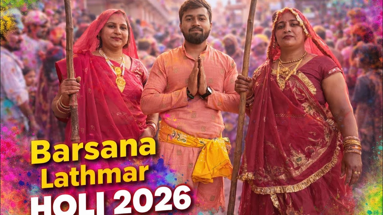 Barsana Ki Lathmar Holi 2026 | Radha Rani Ki Nagri Mein Rangon Ka Dhamaka Lathmar Holi Experience |