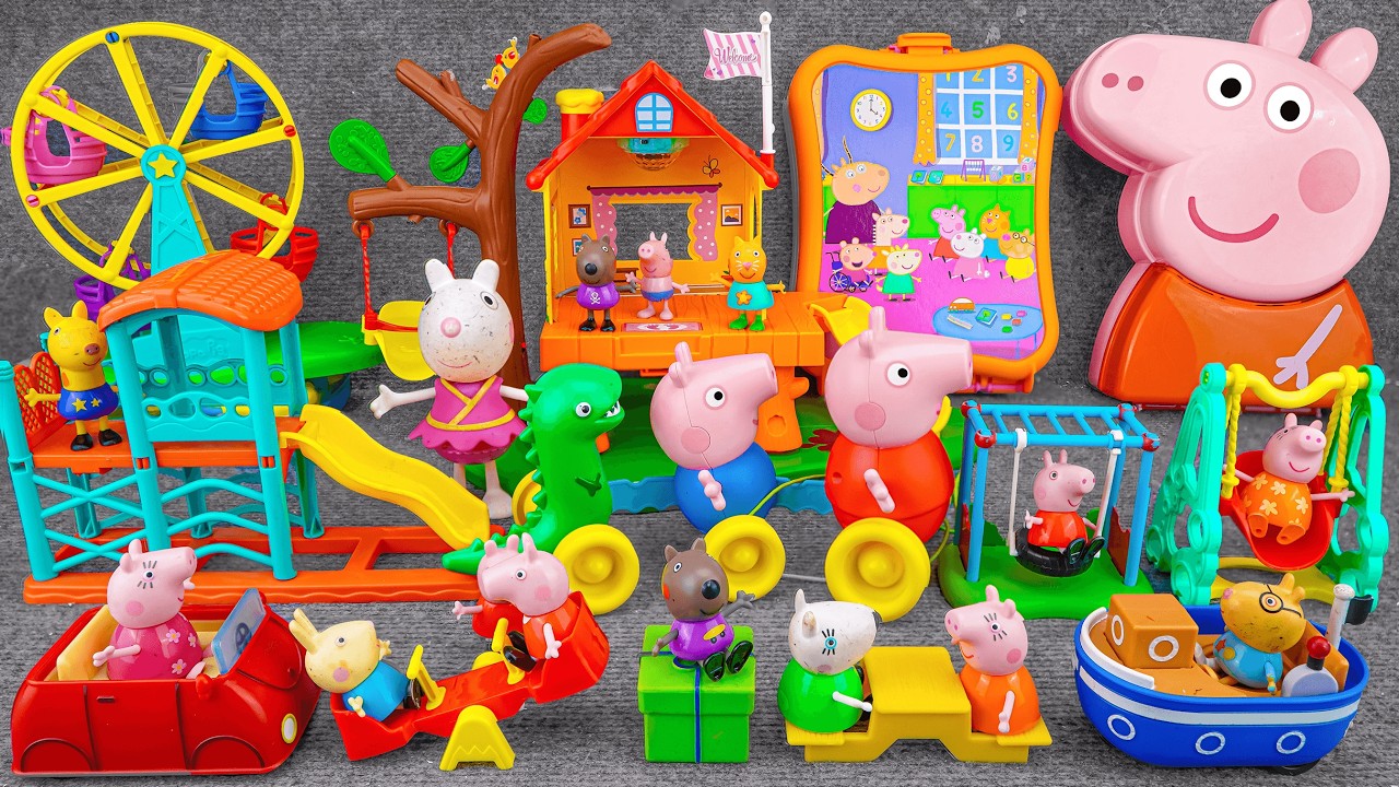 100 Minutes of Satisfying ASMR Unboxing | Adorable Peppa Pig Treehouse & Playground Playset