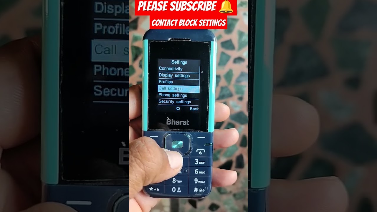 Jio Bhart phone Contact Block Settings