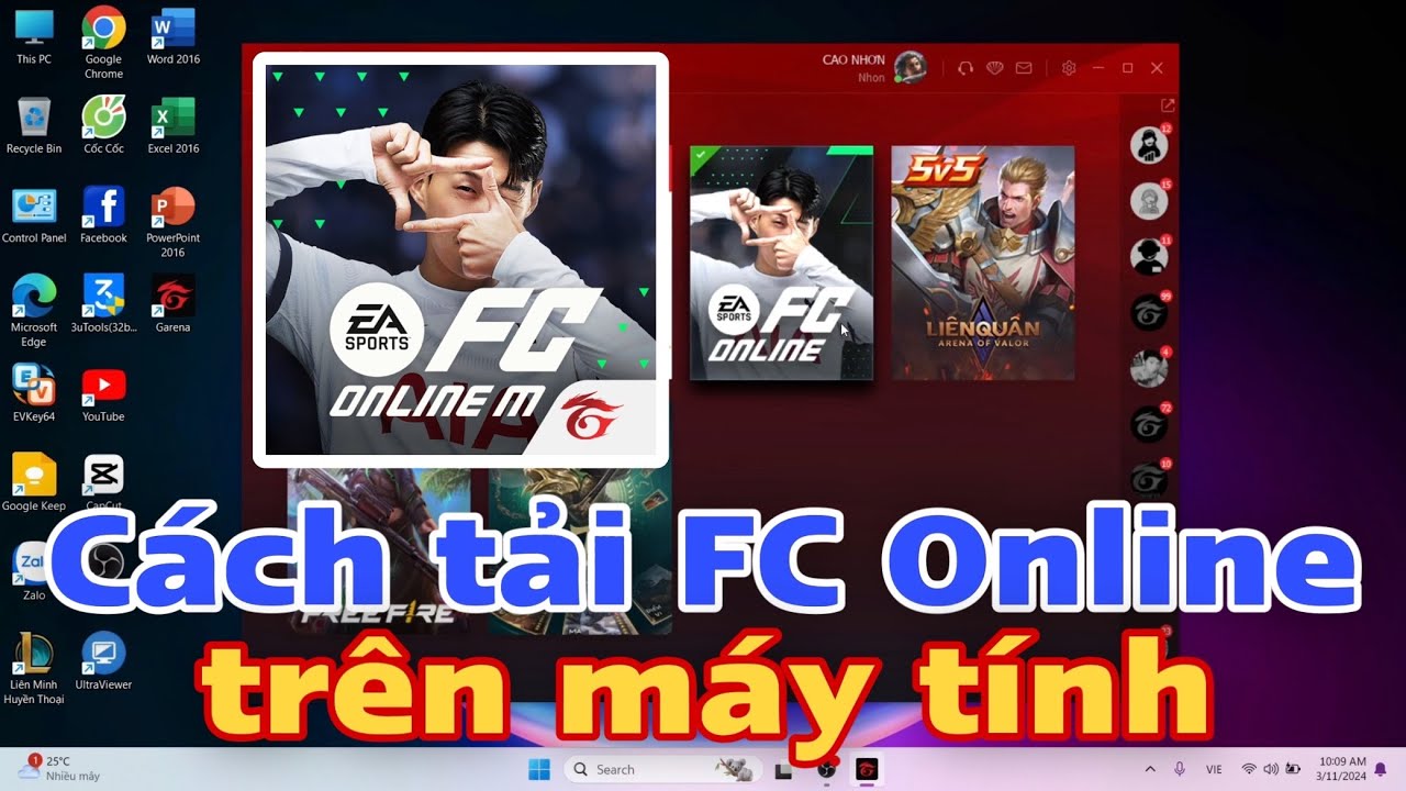 Cách tải FC Online trên Máy Tính Laptop PC