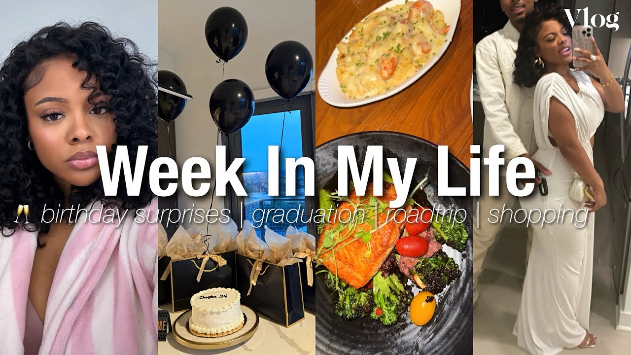 Vlog: Week In My Life🎀| Roadtrip, Birthday Surprise, Date Night , Graduation, Shopping,Family +MORE🤍