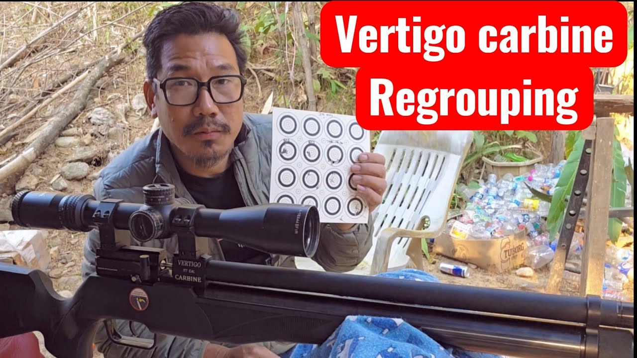 VALOROUS  VERTIGO CARBINE ACCURCY TEST//VERTIGO CARBINE REGROUPING TEST WITH QYS AND JSB