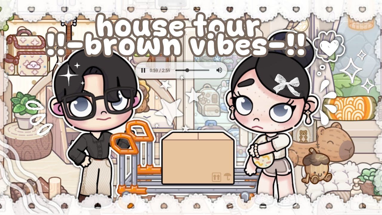 AVATAR WORLD || HOUSE TOUR BROWN VIBES || AESTHETIC HOUSE FREE TO COPY ||